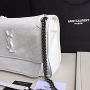 YSL medium Niki calfskin Leather MONOGRAMME SAINT LAURENT white Shoulder Bag 8005 - 4