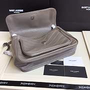 YSL medium Niki calfskin Leather MONOGRAMME SAINT LAURENT Gray Shoulder Bag 8005 - 2