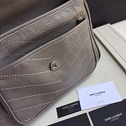 YSL medium Niki calfskin Leather MONOGRAMME SAINT LAURENT Gray Shoulder Bag 8005 - 6
