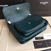 YSL medium Niki calfskin Leather MONOGRAMME SAINT LAURENT Green Shoulder Bag 8005 - 2