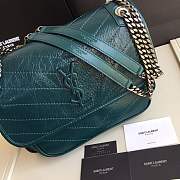 YSL medium Niki calfskin Leather MONOGRAMME SAINT LAURENT Green Shoulder Bag 8005 - 4