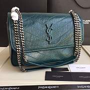 YSL medium Niki calfskin Leather MONOGRAMME SAINT LAURENT Green Shoulder Bag 8005 - 6