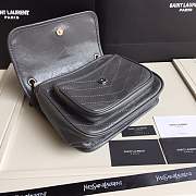 YSL medium Niki calfskin Leather MONOGRAMME SAINT LAURENT Dark Gray Shoulder Bag 8005 - 4