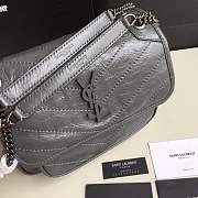 YSL medium Niki calfskin Leather MONOGRAMME SAINT LAURENT Dark Gray Shoulder Bag 8005 - 5