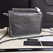 YSL medium Niki calfskin Leather MONOGRAMME SAINT LAURENT Dark Gray Shoulder Bag 8005 - 6