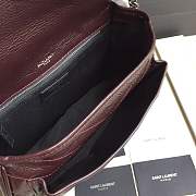 YSL medium Niki calfskin Leather MONOGRAMME SAINT LAURENT burgundy Shoulder Bag 8005 - 5