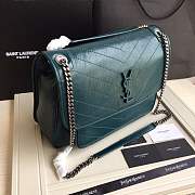 YSL Large Niki calfskin Leather MONOGRAMME SAINT LAURENT Green bag 8004 - 4