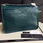 YSL Large Niki calfskin Leather MONOGRAMME SAINT LAURENT Green bag 8004 - 2
