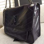YSL Large Niki calfskin Leather MONOGRAMME SAINT LAURENT purple bag 8004 - 6