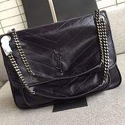 YSL Large Niki calfskin Leather MONOGRAMME SAINT LAURENT purple bag 8004 - 3