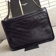 YSL Large Niki calfskin Leather MONOGRAMME SAINT LAURENT purple bag 8004 - 2