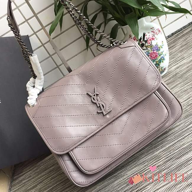 YSL Large Niki calfskin Leather MONOGRAMME SAINT LAURENT pink bag - 1