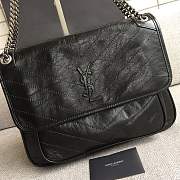 YSL Large Niki calfskin Leather MONOGRAMME SAINT LAURENT black bag 8004 - 3