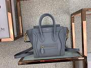 forubags Celine nano luggage CALFSKIN in dark gray 168243 - 1