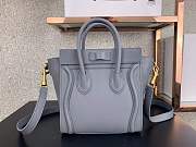 forubags Celine nano luggage CALFSKIN in dark gray 168243 - 5