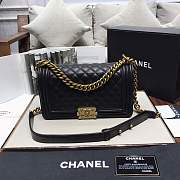 Chanel Medium Quilted lambskin leBoy Bag Black gold hardware 67086 - 1