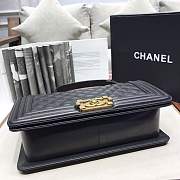 Chanel Medium Quilted lambskin leBoy Bag Black gold hardware 67086 - 6