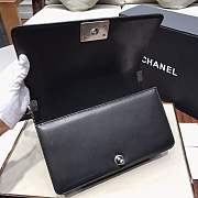 Chanel Medium Quilted lambskin leBoy Bag Black silver hardware 67086 - 2