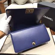 Chanel Medium Quilted lambskin leBoy Bag Dark Blue gold hardware 67086 - 2