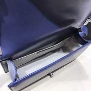 Chanel Medium Quilted lambskin leboy Bag Dark Blue silver hardware 67086 - 6