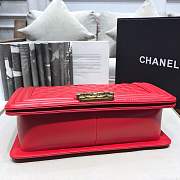 Chanel Medium Quilted lambskin leboy Bag in Red& gold hardware 67086 - 2