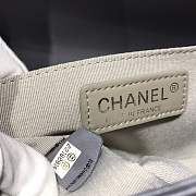 Chanel Medium Quilted lambskin leboy Bag in Gray& ruthenium hardware 67086 - 4