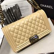 Chanel Medium Quilted lambskin leboy Bag in yellow& gold hardware 67086 - 5