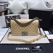 Chanel Medium Quilted lambskin leboy Bag in yellow& silver hardware 67086 - 1