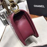 Chanel Medium Quilted lambskin leboy Bag in burgundy & gold hardware 67086 - 6