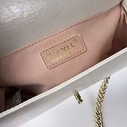 forubags Chanel boy bag in white &gold hardware - 4