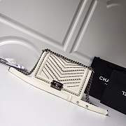 forubags Chanel boy bag in white &silver hardware - 1