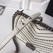 forubags Chanel boy bag in white &silver hardware - 6