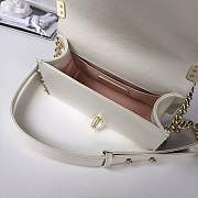 forubags small Chanel boy bag in white &gold hardware - 2