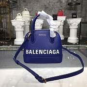 BALENCIAGA Ville 18ss mini top handle bag in dark blue - 1