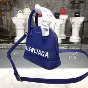 BALENCIAGA Ville 18ss mini top handle bag in dark blue - 6