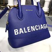 BALENCIAGA Ville 18ss mini top handle bag in dark blue - 3