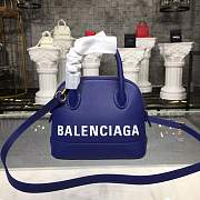 BALENCIAGA Ville 18ss mini top handle bag in dark blue - 2