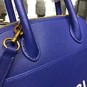 BALENCIAGA Ville 18ss medium top handle bag in dark blue - 2