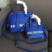 BALENCIAGA Ville 18ss medium top handle bag in dark blue - 4