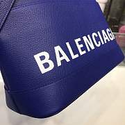 BALENCIAGA Ville 18ss medium top handle bag in dark blue - 6