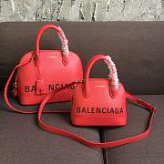 BALENCIAGA Ville 18ss mini top handle bag in red - 4