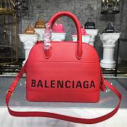 BALENCIAGA Ville 18ss medium top handle bag in red - 1