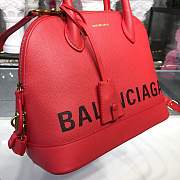 BALENCIAGA Ville 18ss medium top handle bag in red - 3