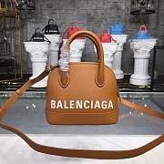 BALENCIAGA Ville 18ss mini top handle bag in brown - 1