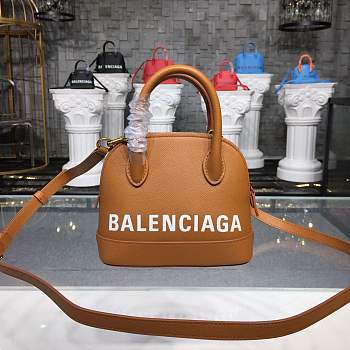 BALENCIAGA Ville 18ss mini top handle bag in brown