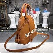 BALENCIAGA Ville 18ss medium top handle bag in brown - 2