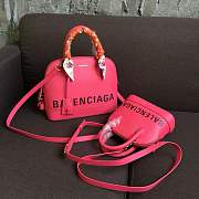 BALENCIAGA Ville 18ss mini top handle bag in rose - 3