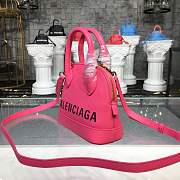 BALENCIAGA Ville 18ss mini top handle bag in rose - 5