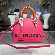 BALENCIAGA Ville 18ss medium top handle bag in rose - 1