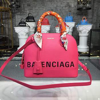 BALENCIAGA Ville 18ss medium top handle bag in rose